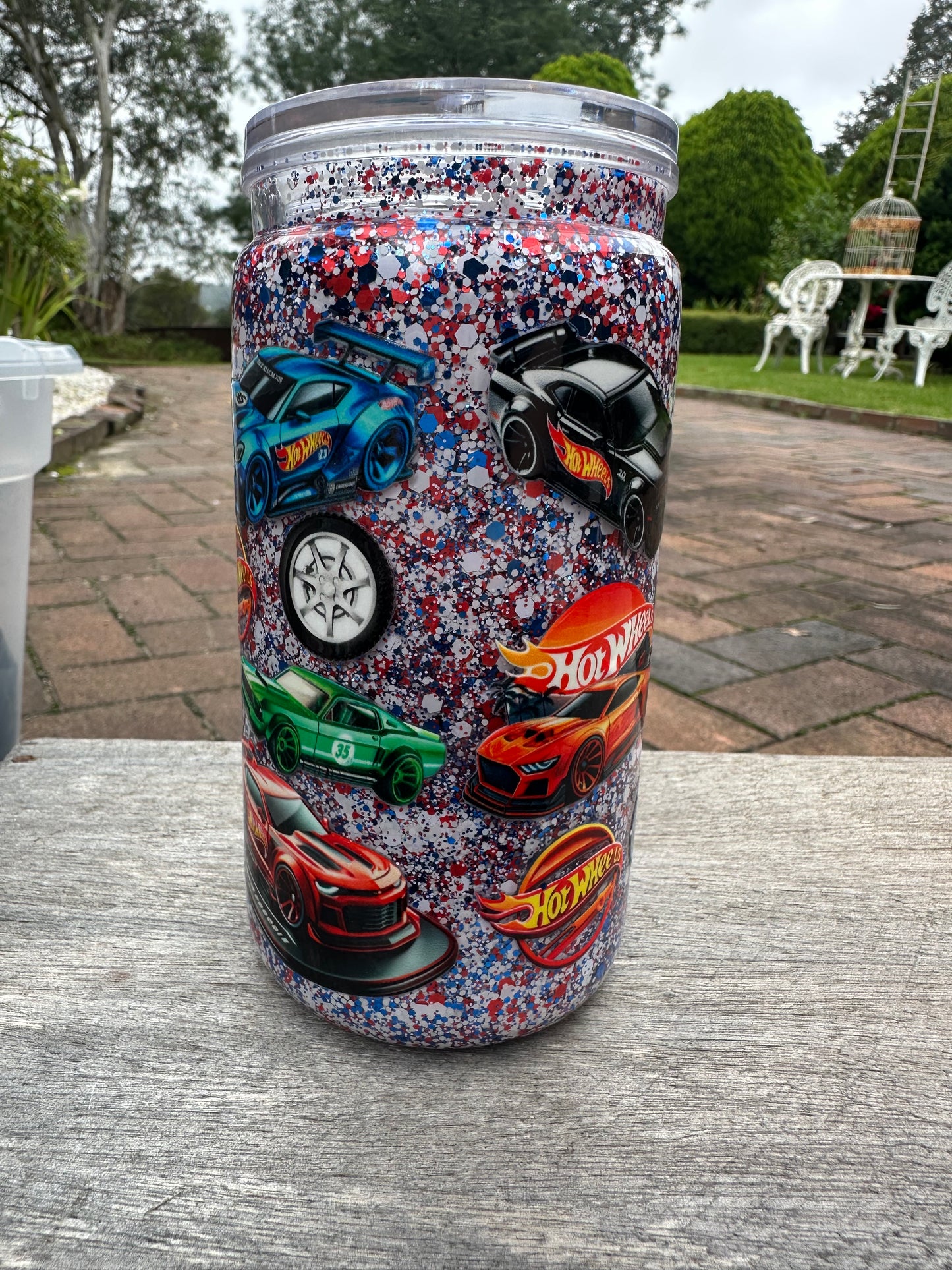 Hot wheels snow globe tumbler