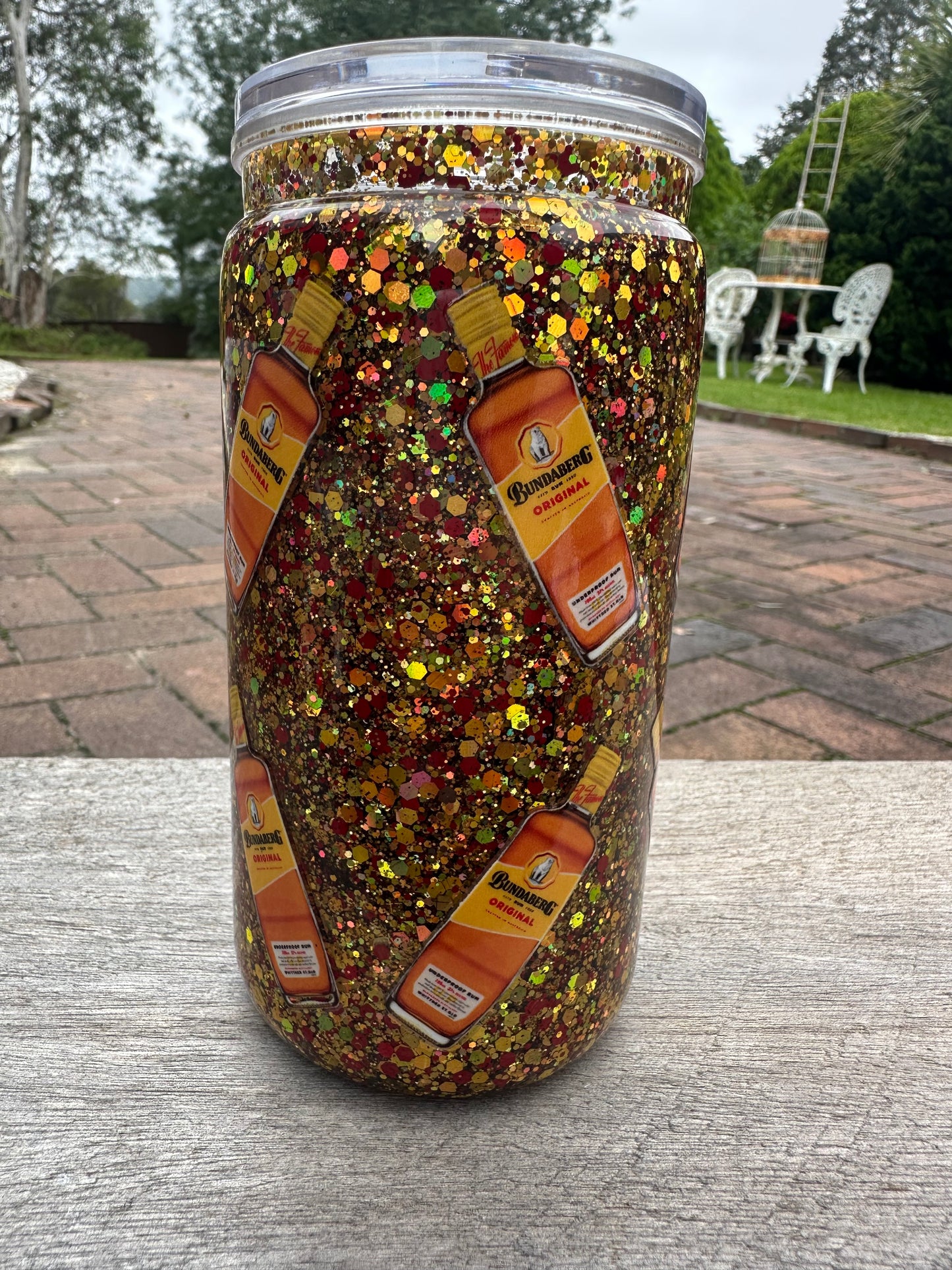 Bundy rum snow globe tumbler