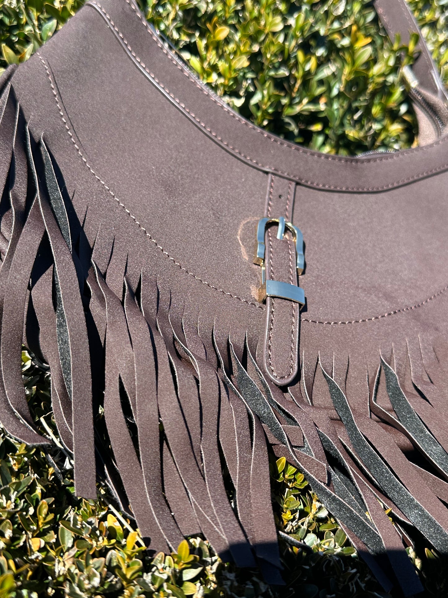 Suede Fringe Crossbody Bag / Shoulder Bag