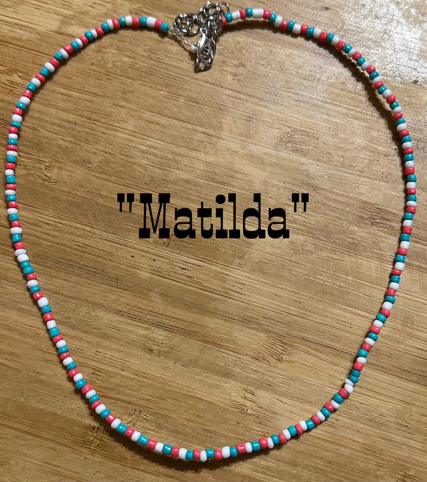 “Matilda” wire beaded necklace