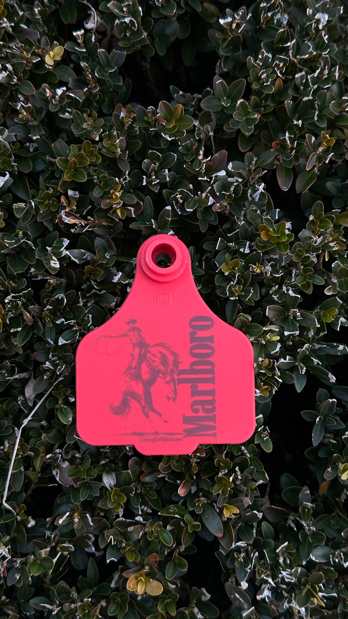 Marlboro Cattle Tag Double sided- Red