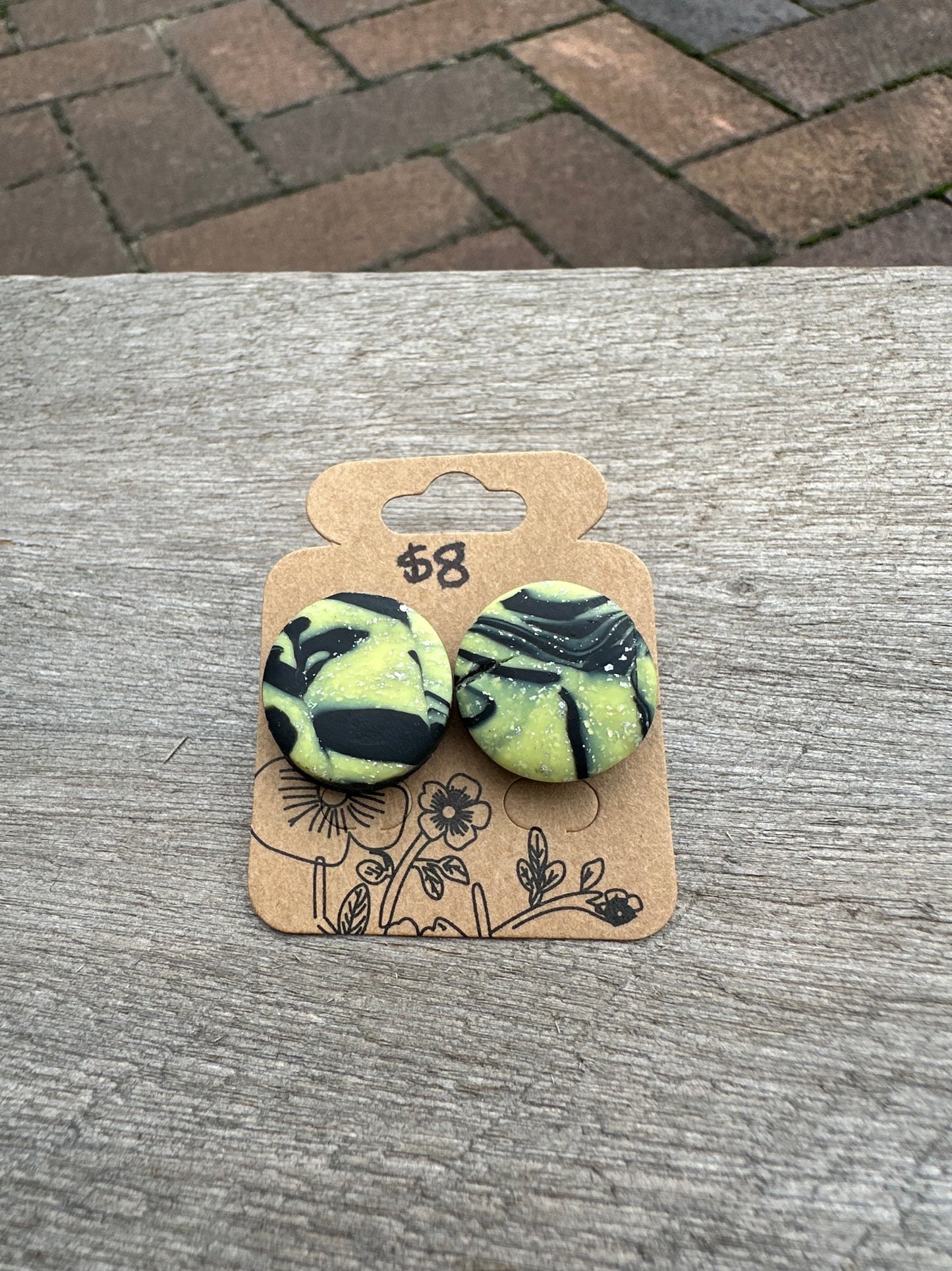 handmade clay studs