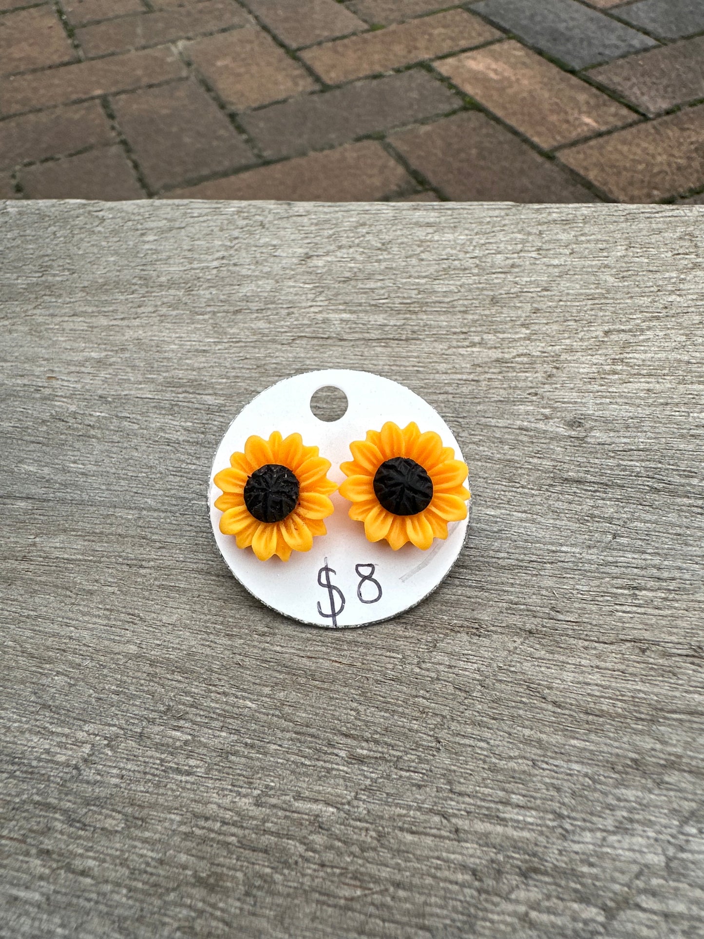 small sunflower studs