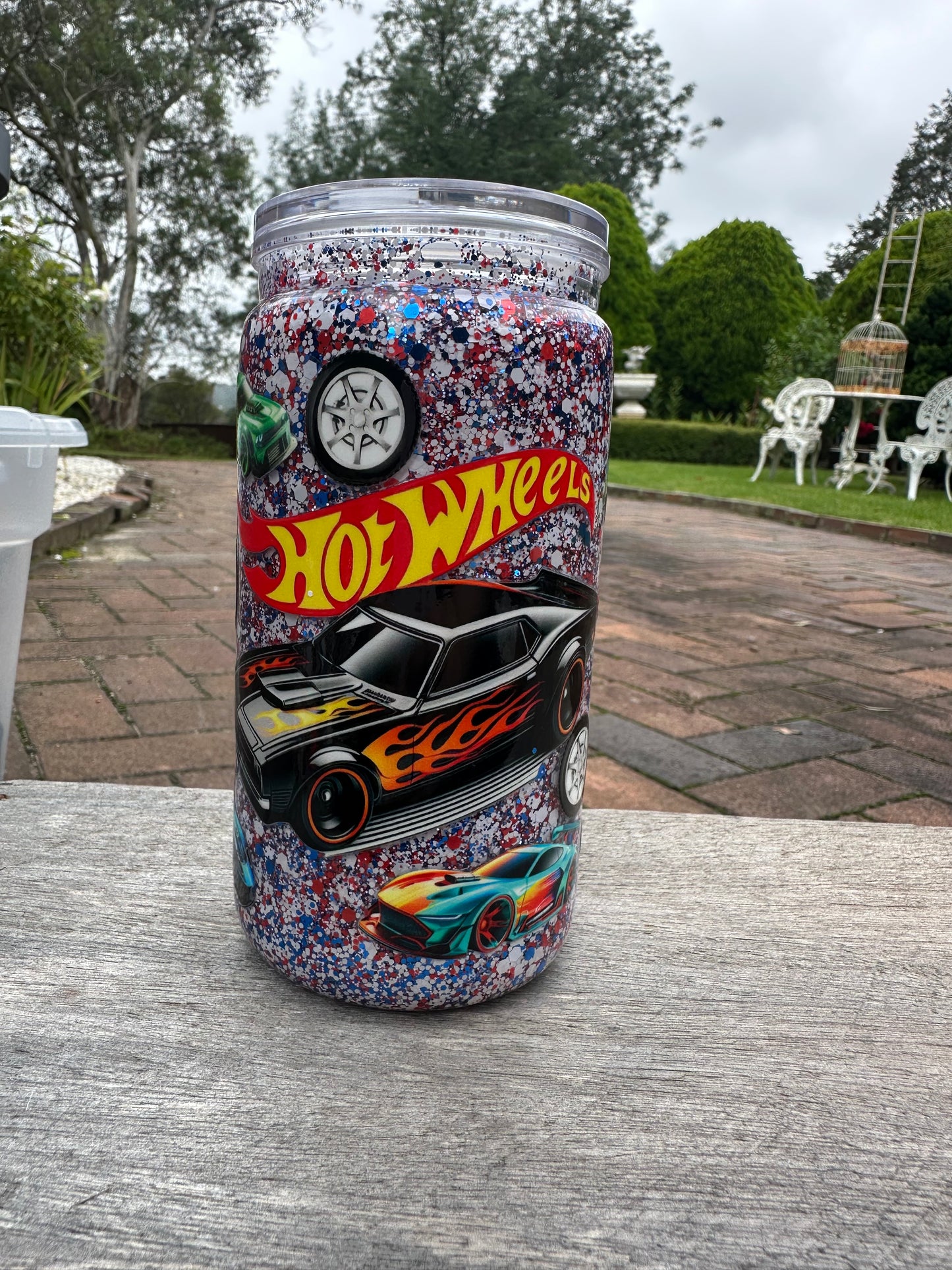Hot wheels snow globe tumbler￼