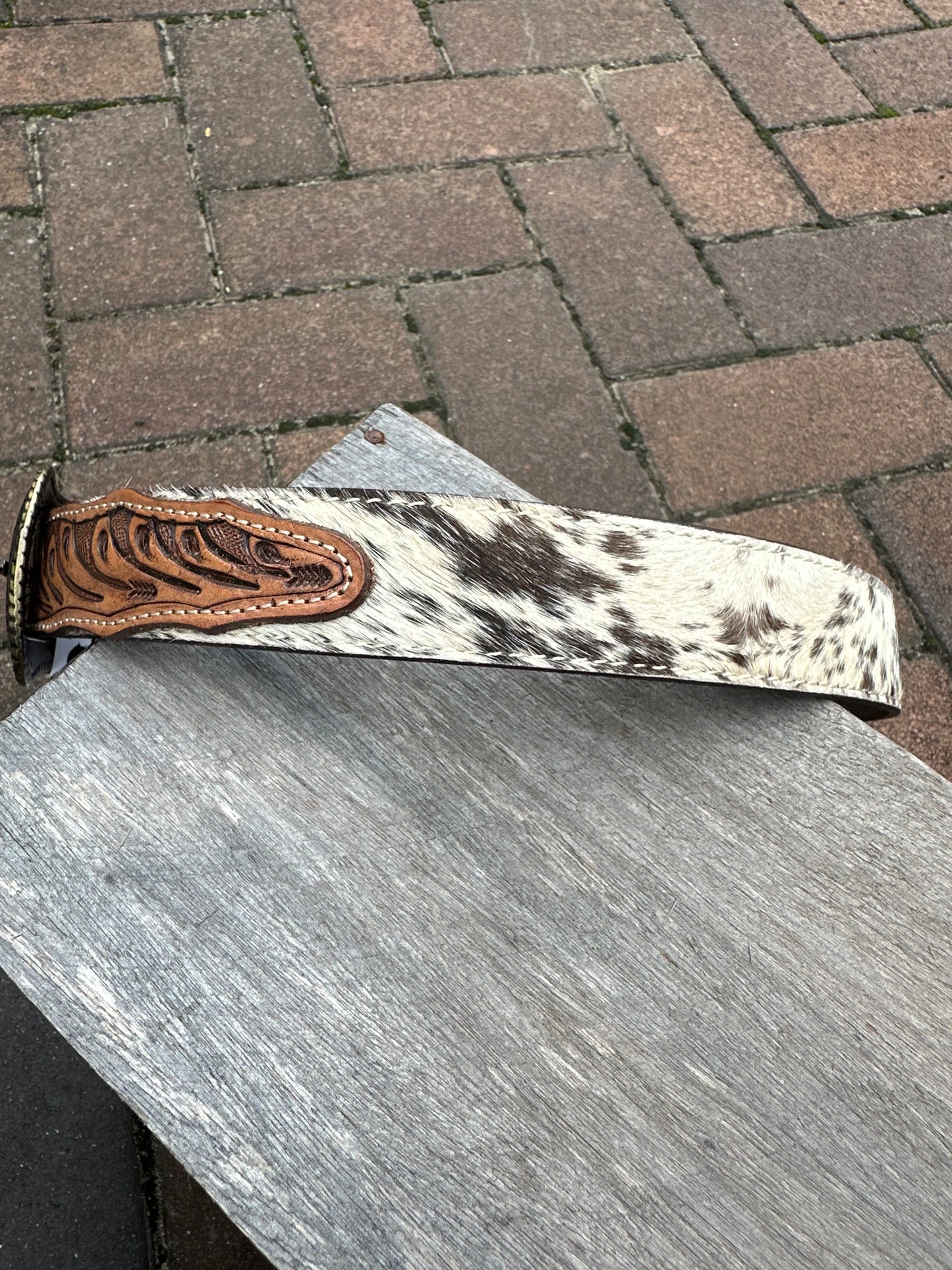 Australian Made Cowhide and leather Belt Size Large