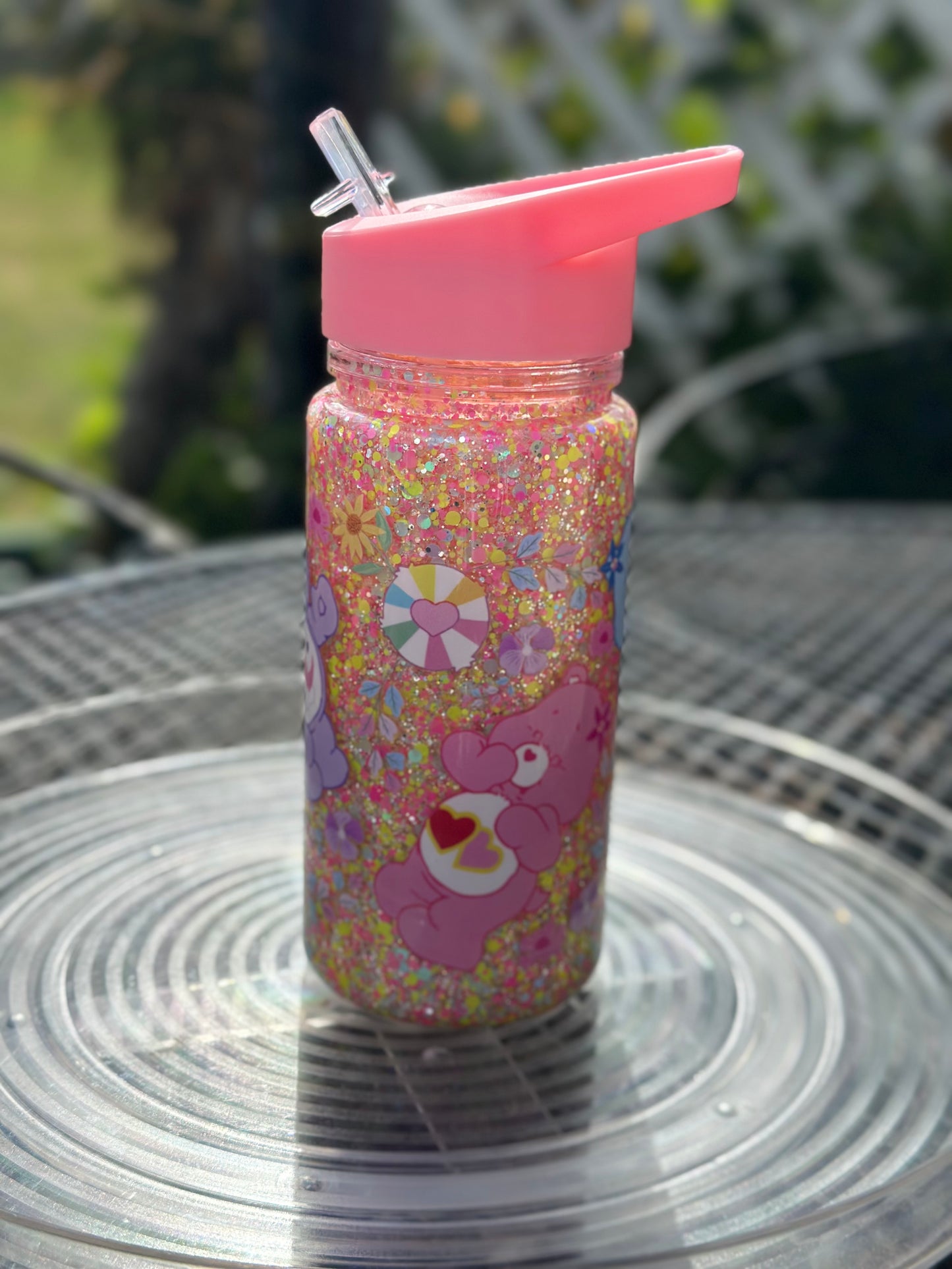 care bear snow globe kids drink bottle