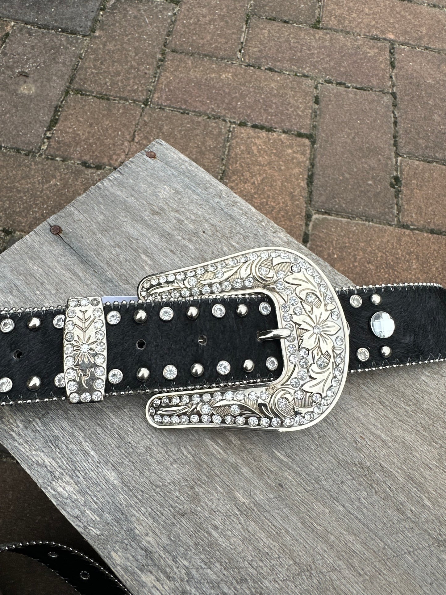 Cowhide and leather Belt Size L/XL
