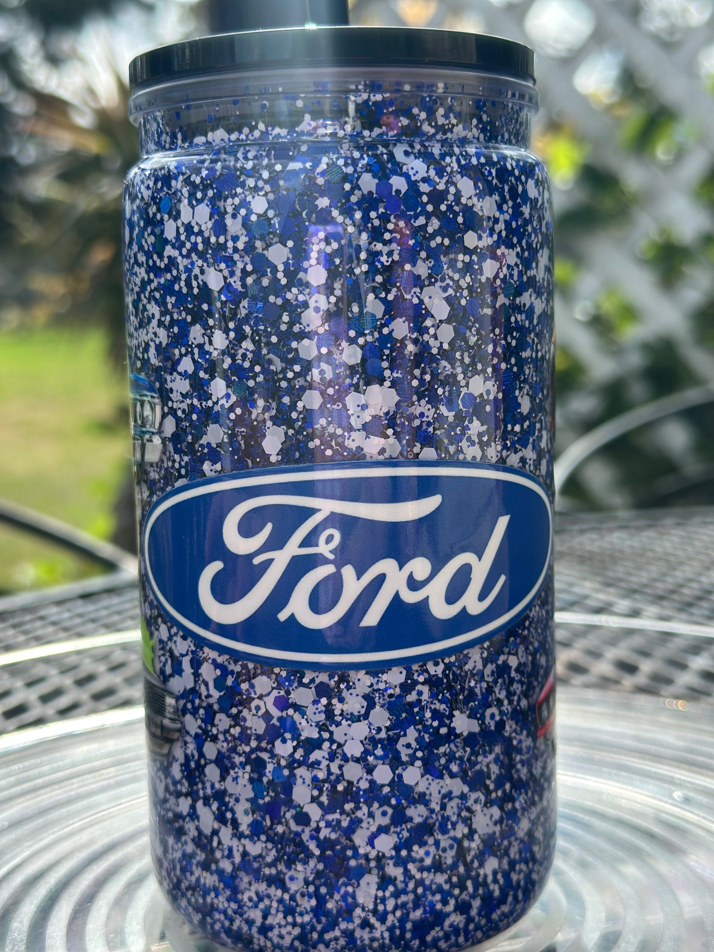 Ford snow globe tumbler