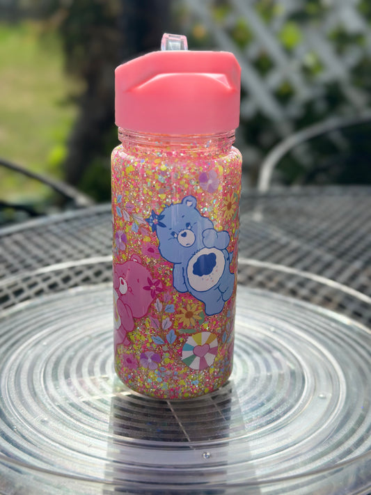care bear snow globe kids drink bottle