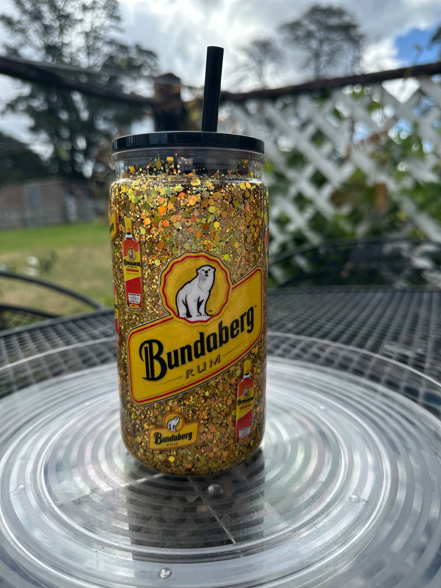 bundy rum snow globe tumbler