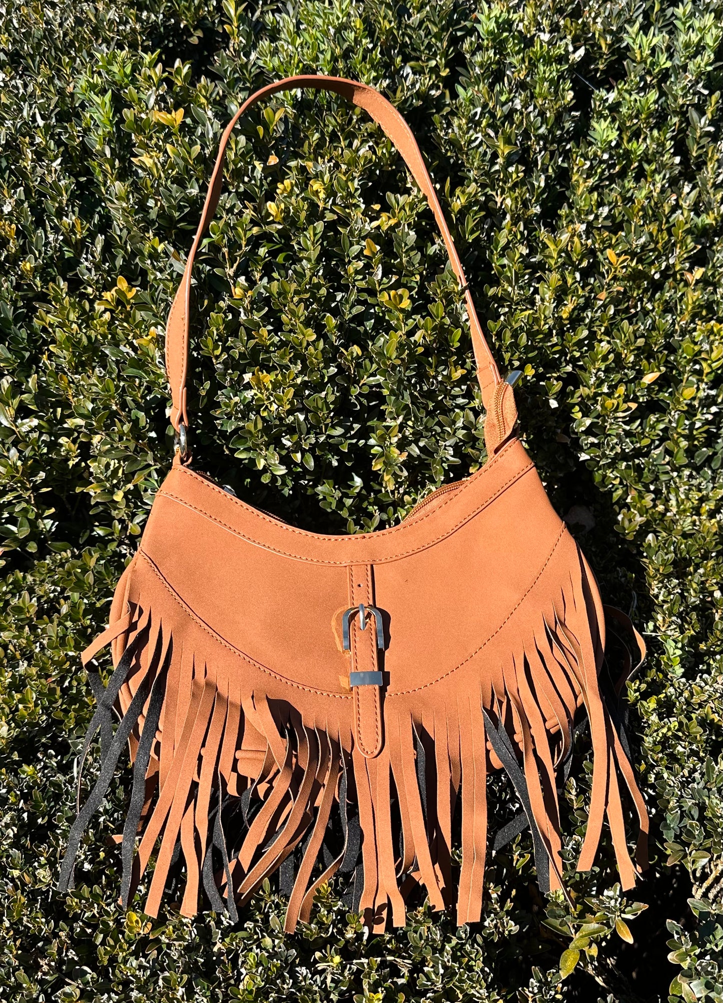 Suede Fringe Crossbody Bag / Shoulder Bag