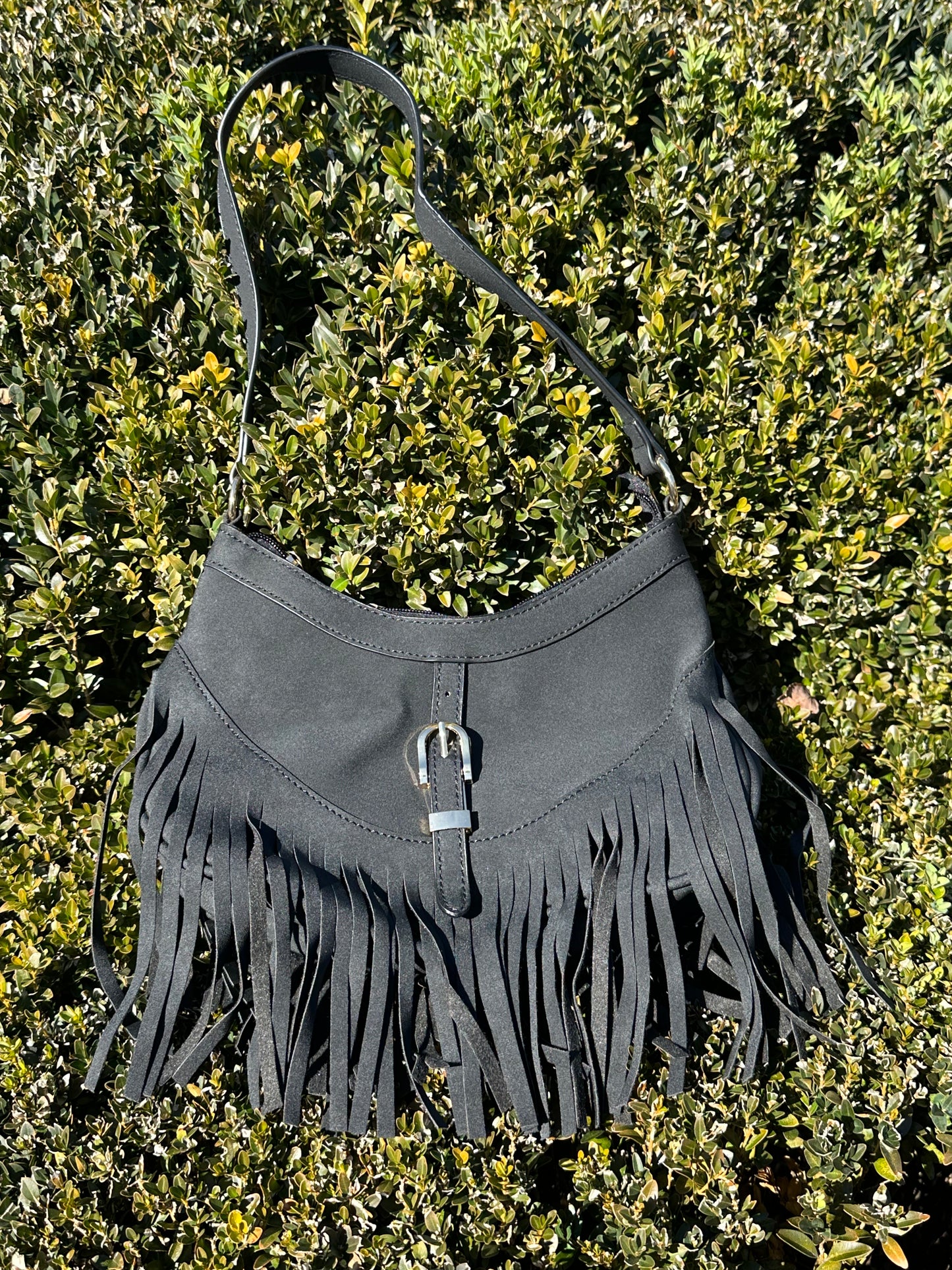 Suede Fringe Crossbody Bag / Shoulder Bag