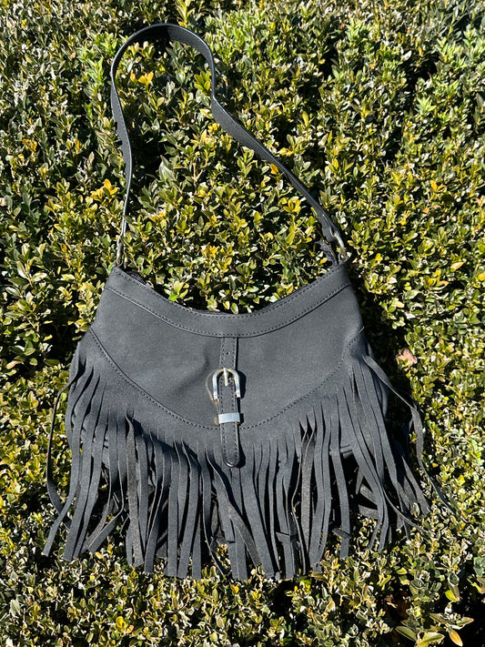 Suede Fringe Crossbody Bag / Shoulder Bag