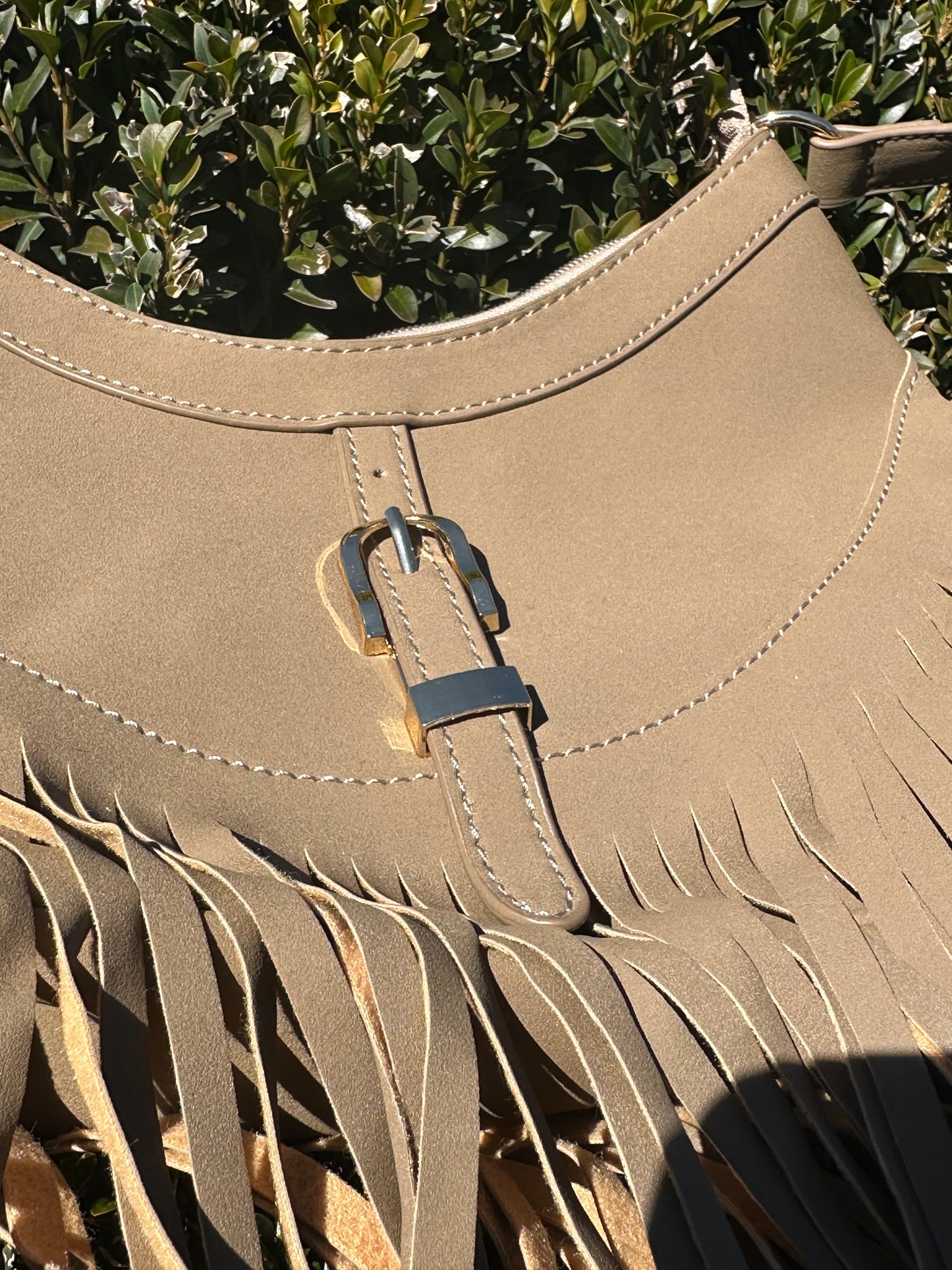 Suede Fringe Crossbody Bag / Shoulder Bag