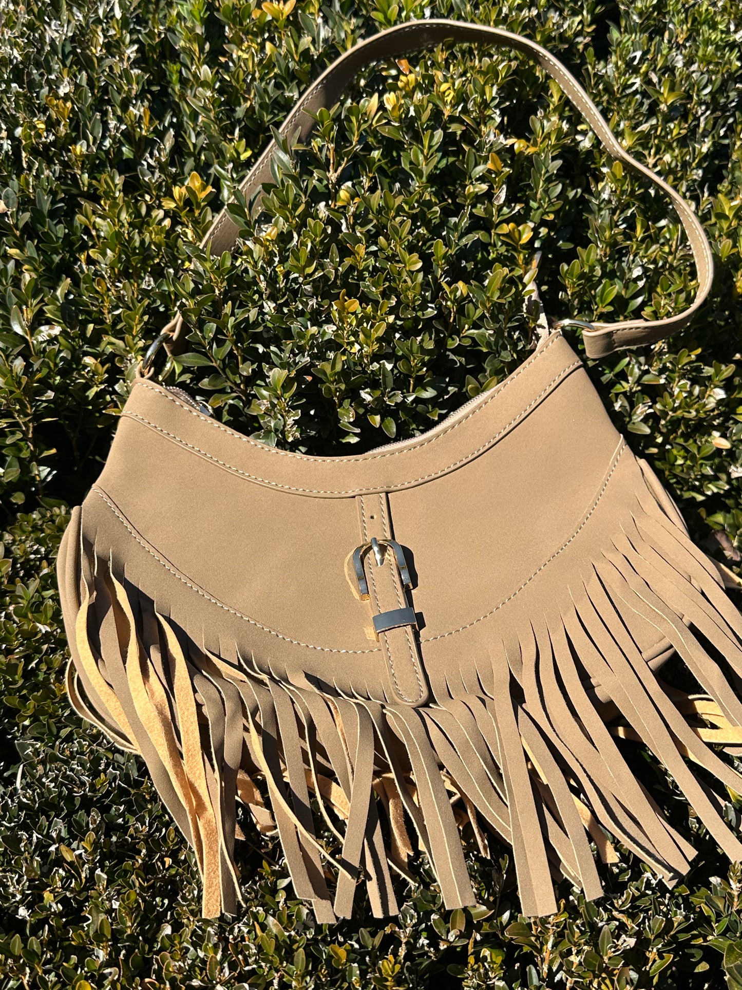Suede Fringe Crossbody Bag / Shoulder Bag