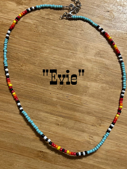 “Evie” wire beaded necklace