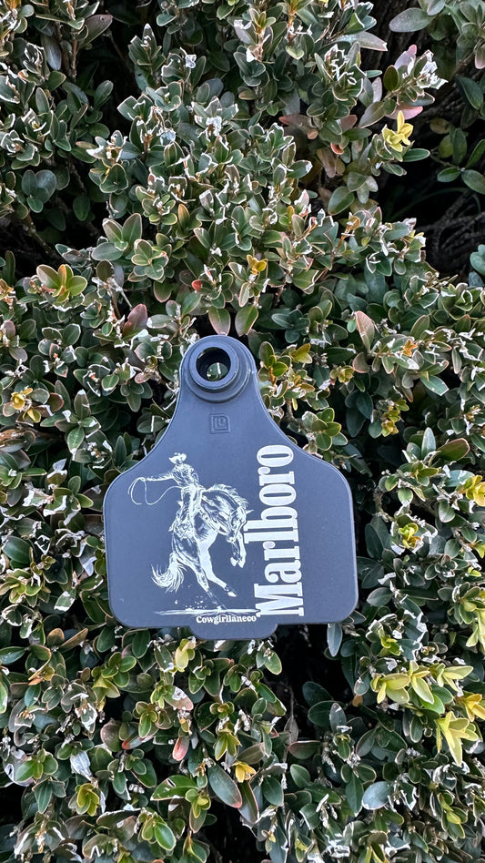Marlboro Cattle Tag Double sided- Black