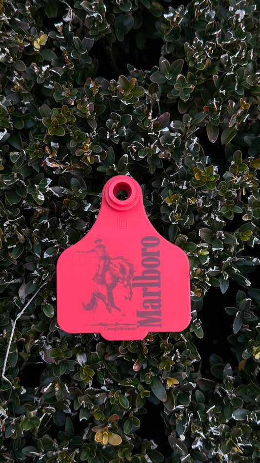 Marlboro Cattle Tag Double sided- Red