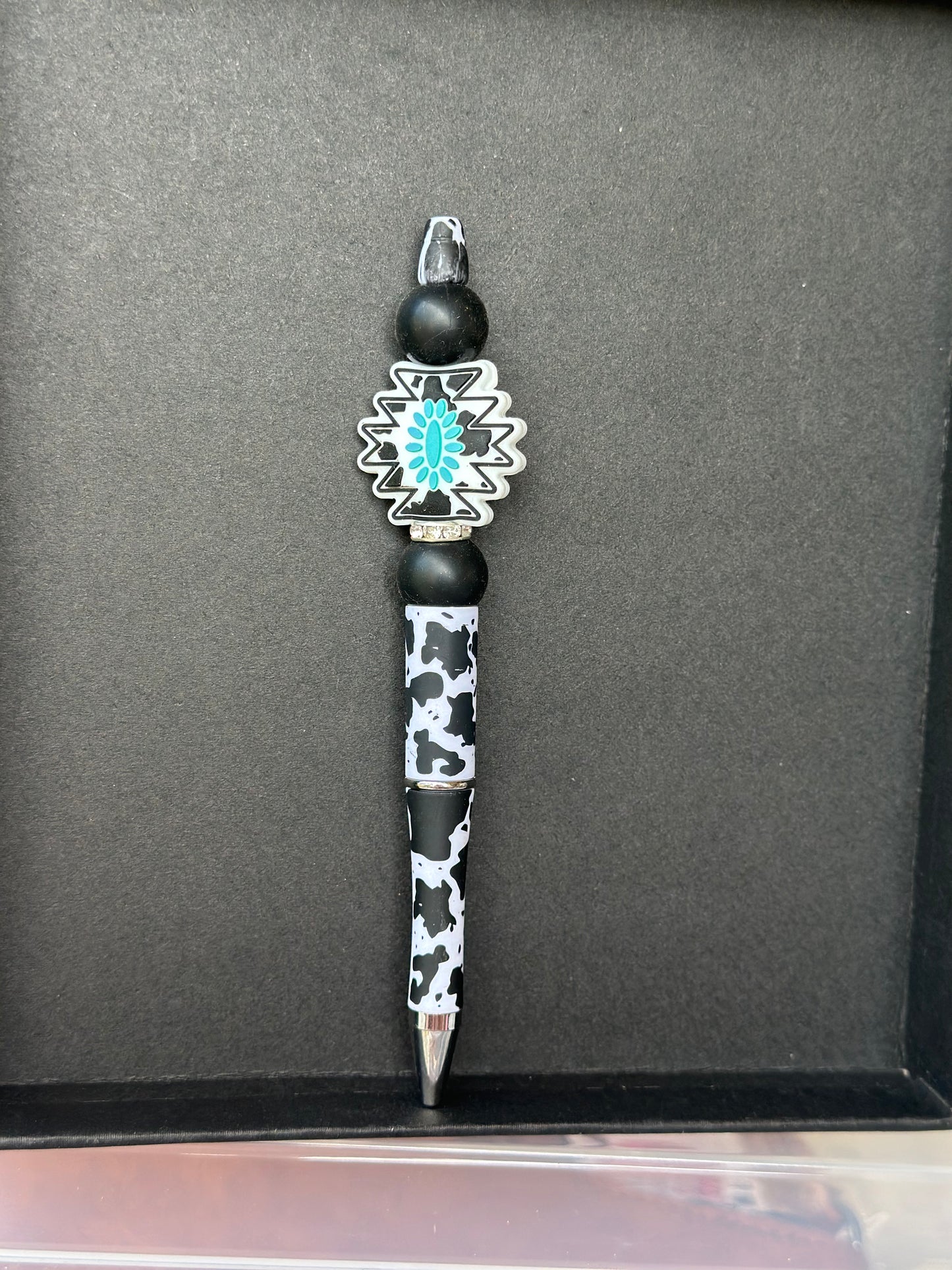 cow print aztec pen
