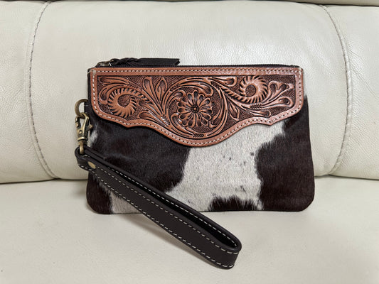 cowhide clutch