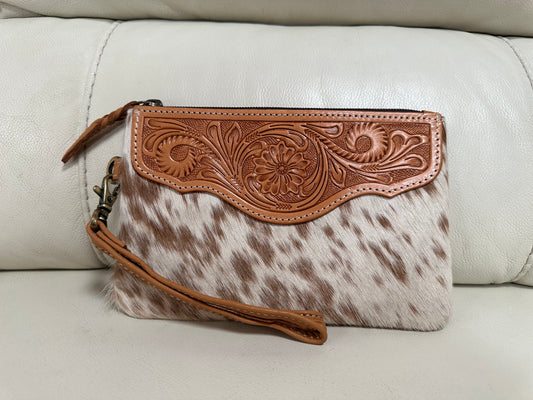 Cowhide clutch
