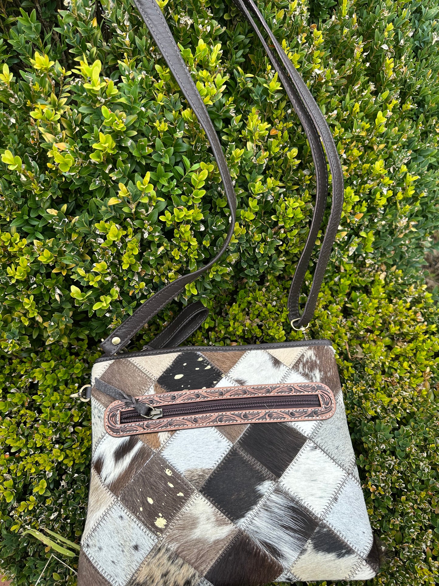 patchwork cowhide bag ￼