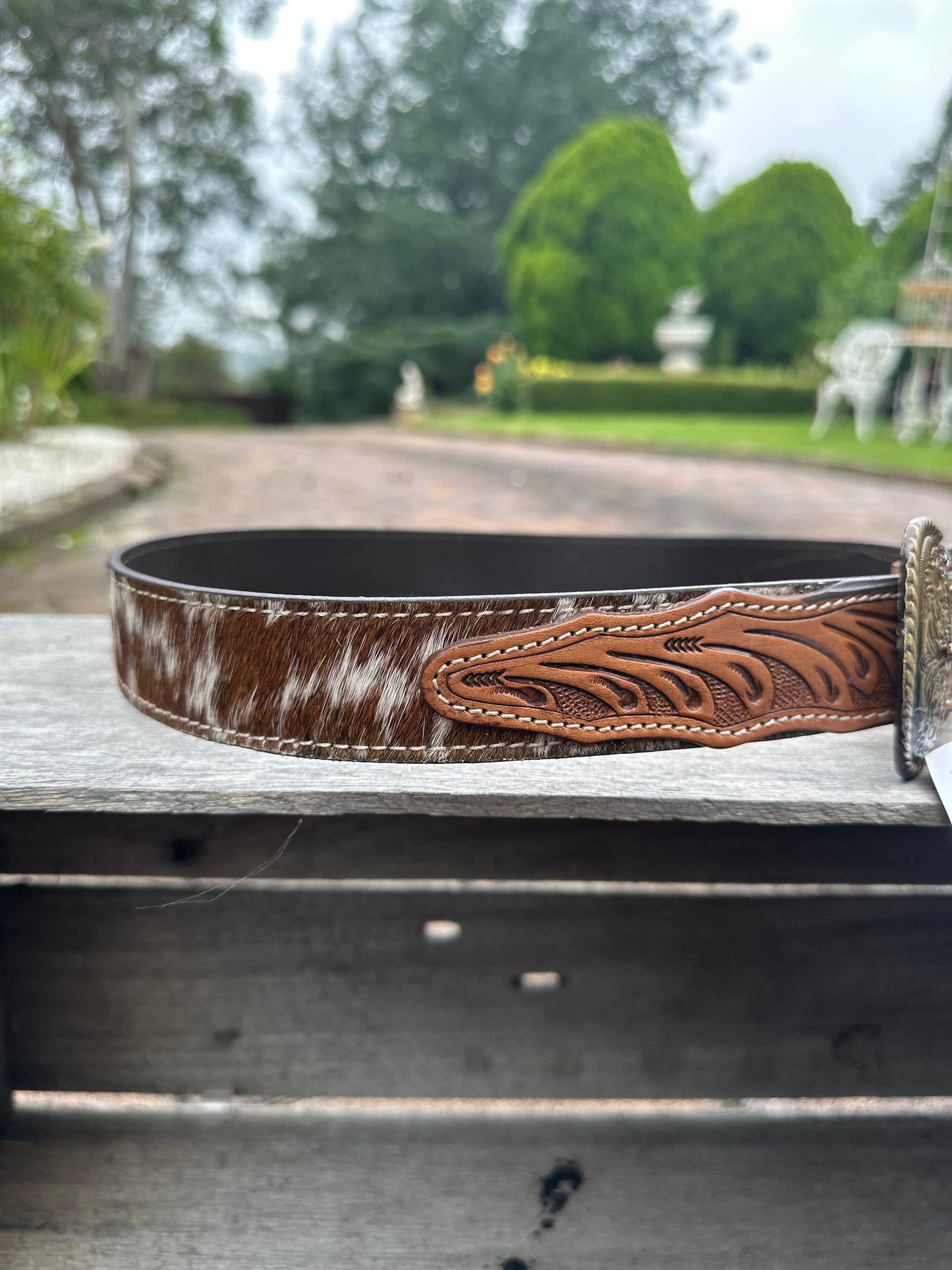Australian Made Cowhide and leather Belt Size Medium